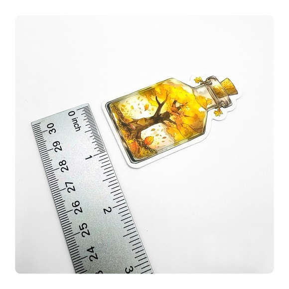 ★ Cozy Autumn Sticker Set 4PCS Waterproof Matte Vinyl material - Multicolored ★ - Picture 12 of 16